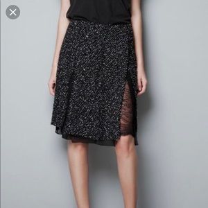 Zara tweed lace skirt